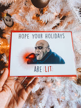 Uncle Fester Addams Christmas card