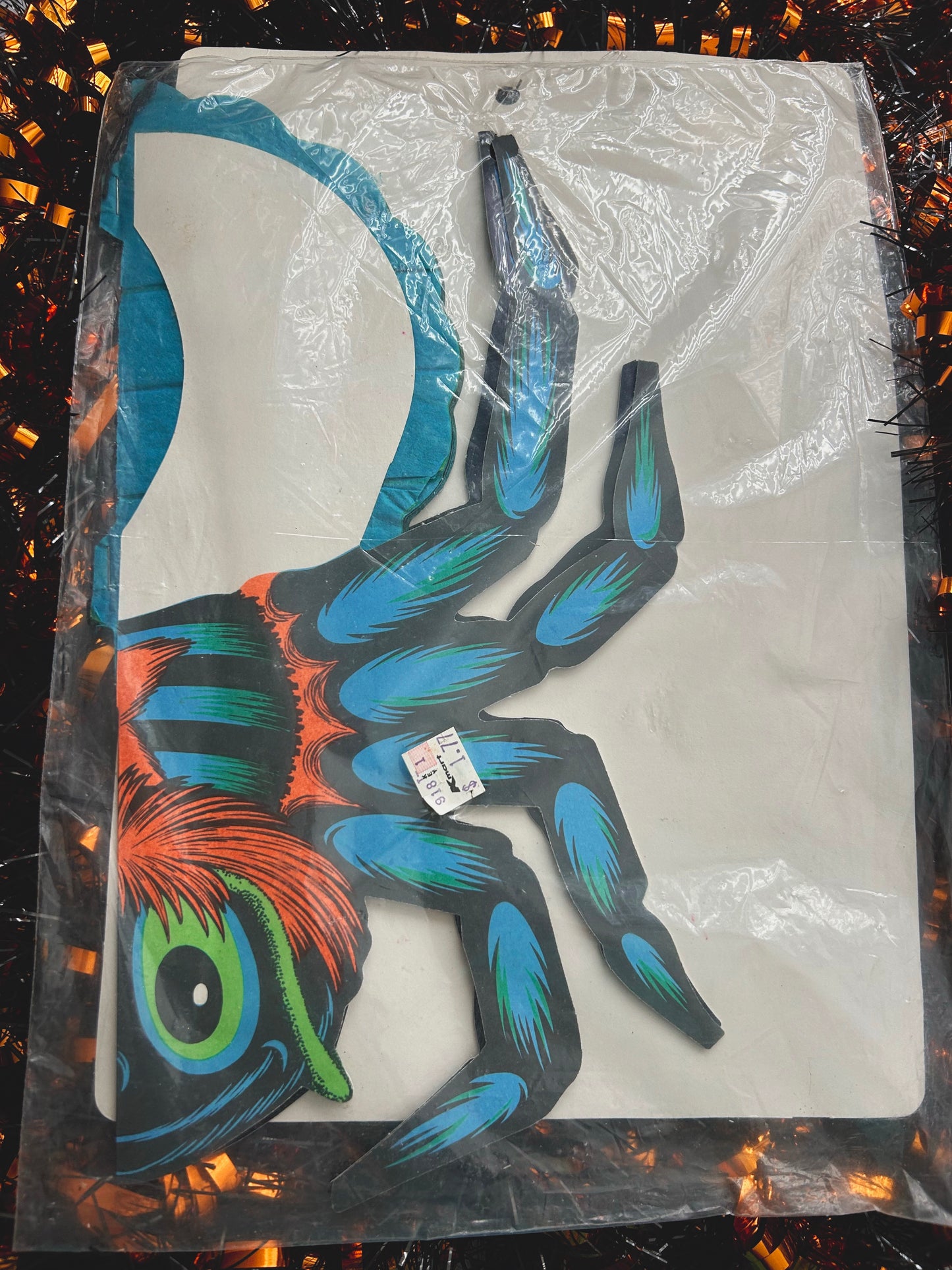 1976 Beistle creation Spider hanging art tissue decoration