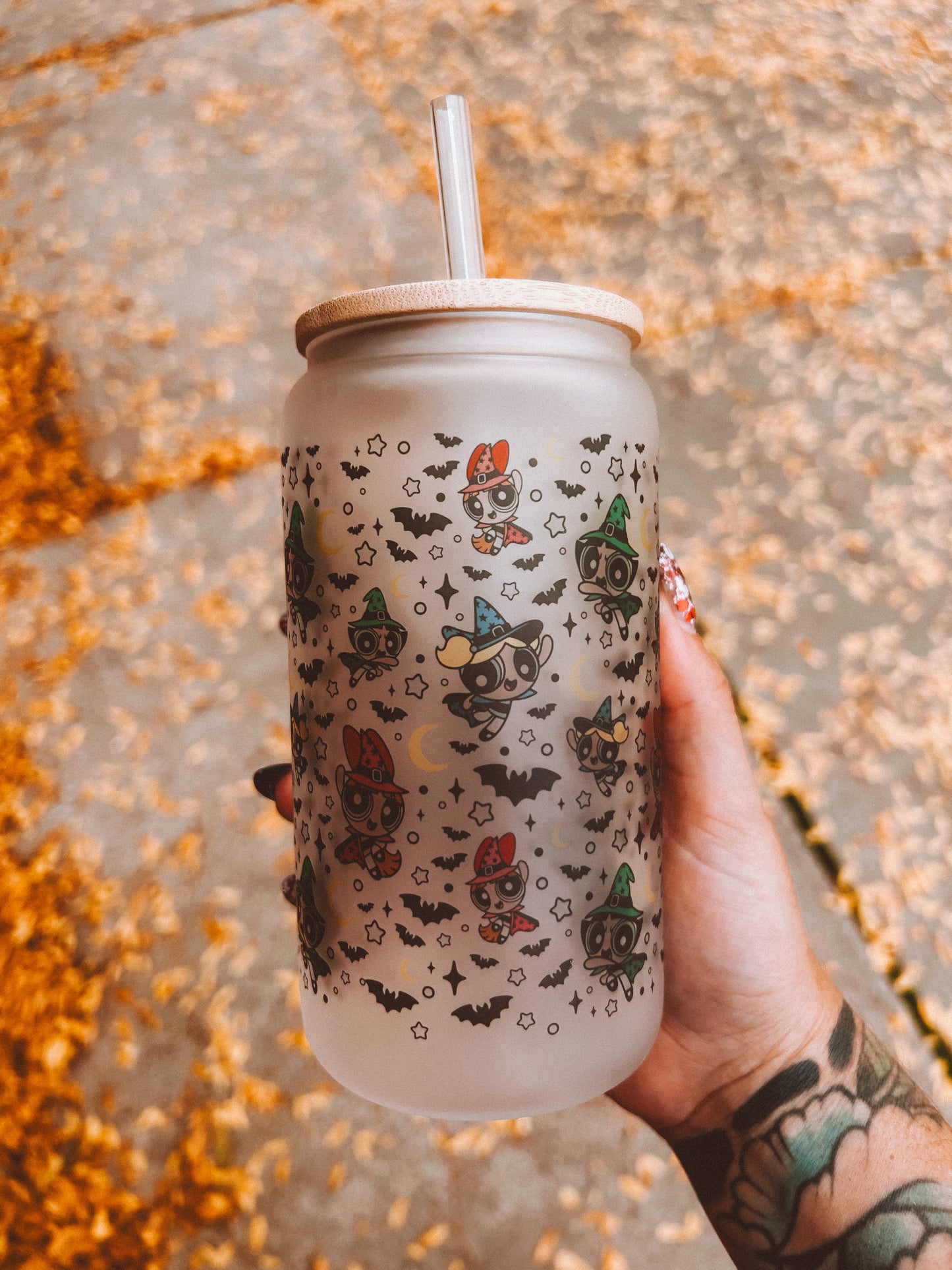 Powerpuff witch glass 16oz