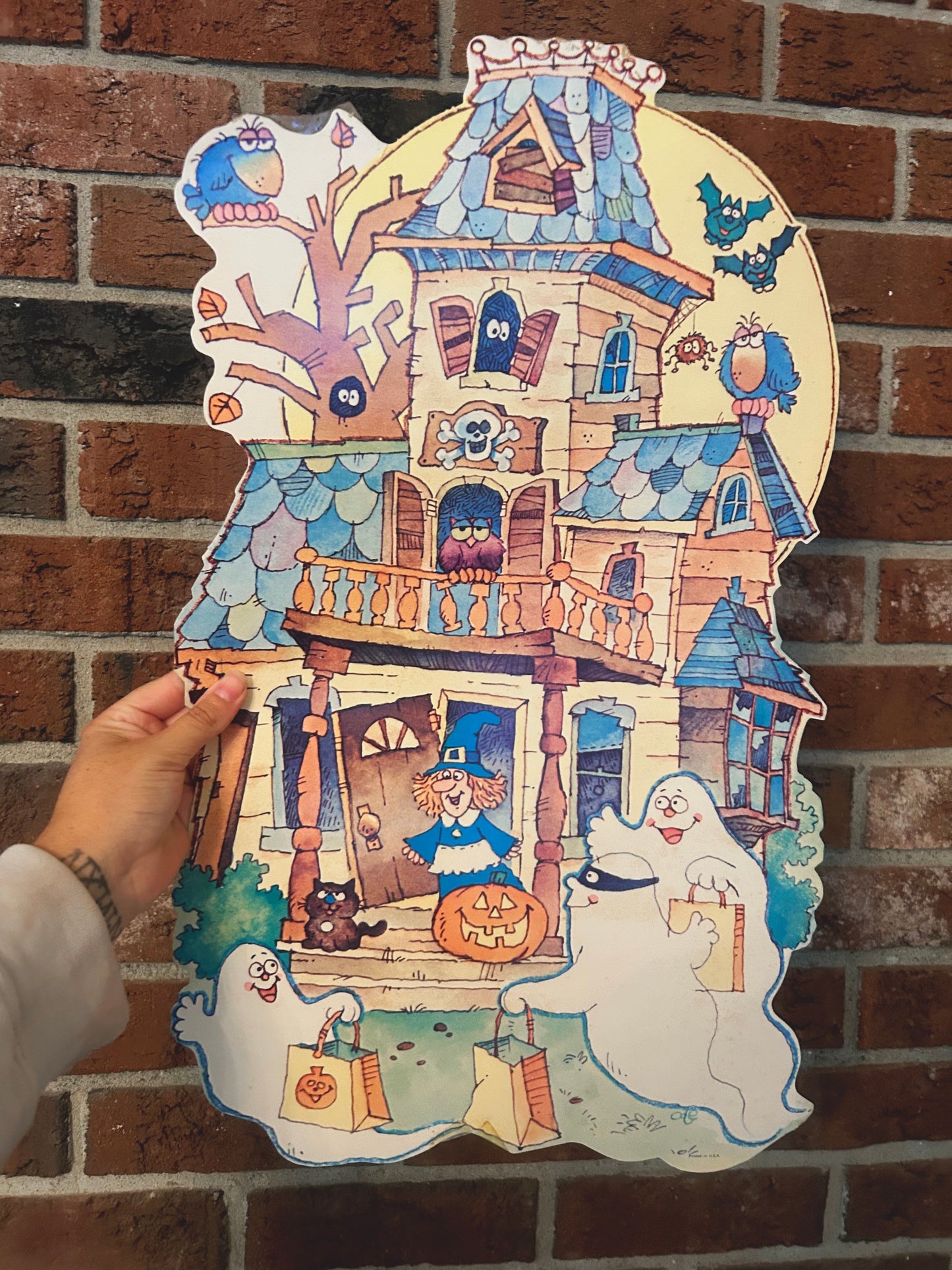 Haunted House Die cut 1970’s double sided