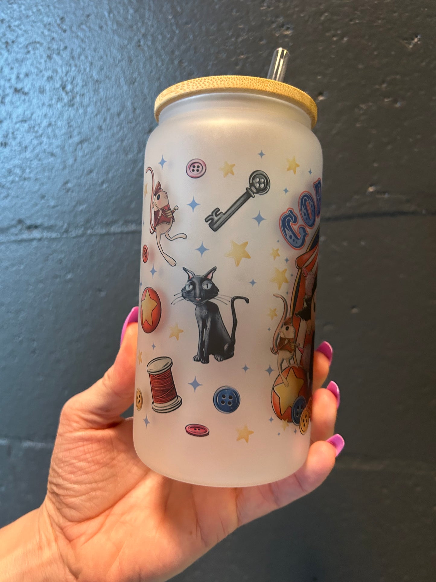Coraline Carnival glass 16 OZ
