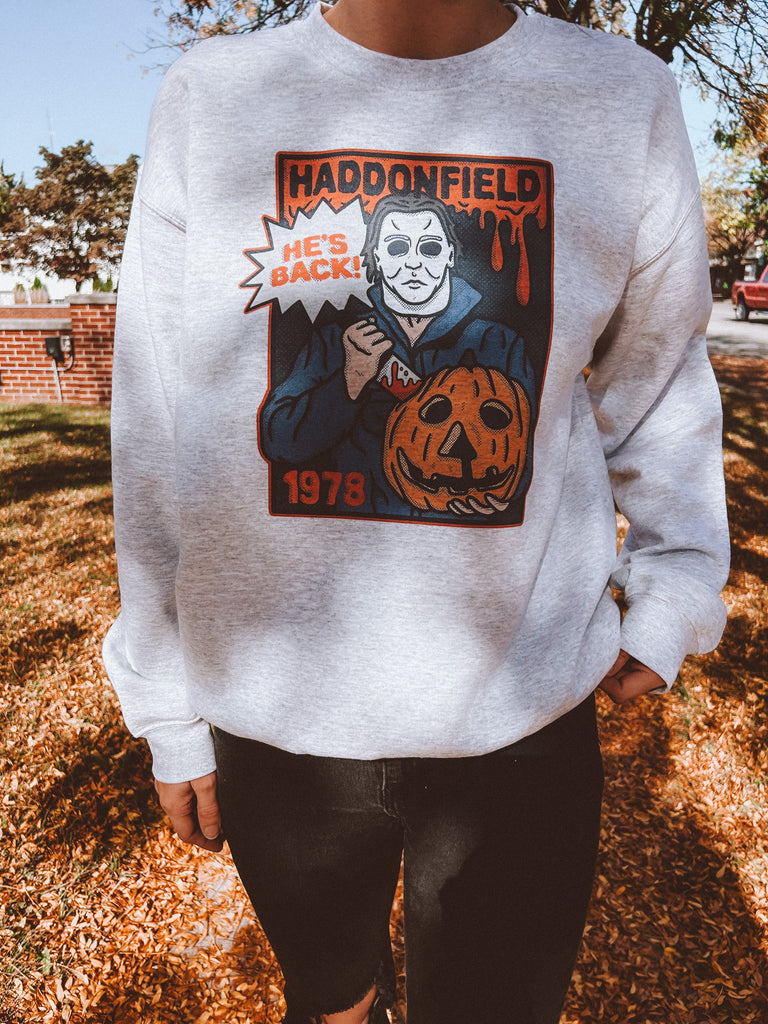 Michael Myers comic book style Pullover Not Your Average Babe