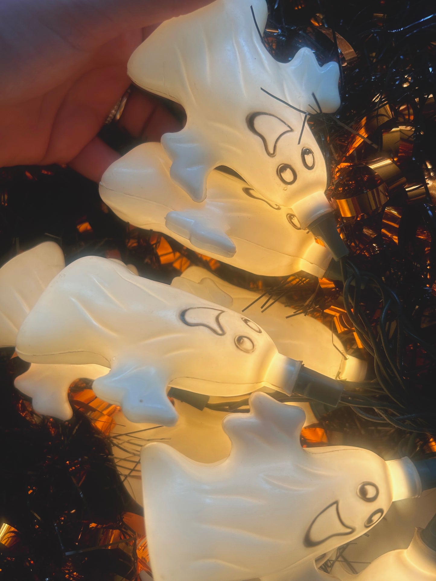 Ghost blow mold string lights