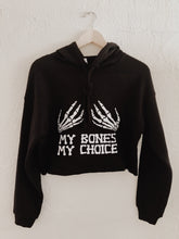 My Bones My Choice Crop Hoodie