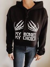 My Bones My Choice Crop Hoodie