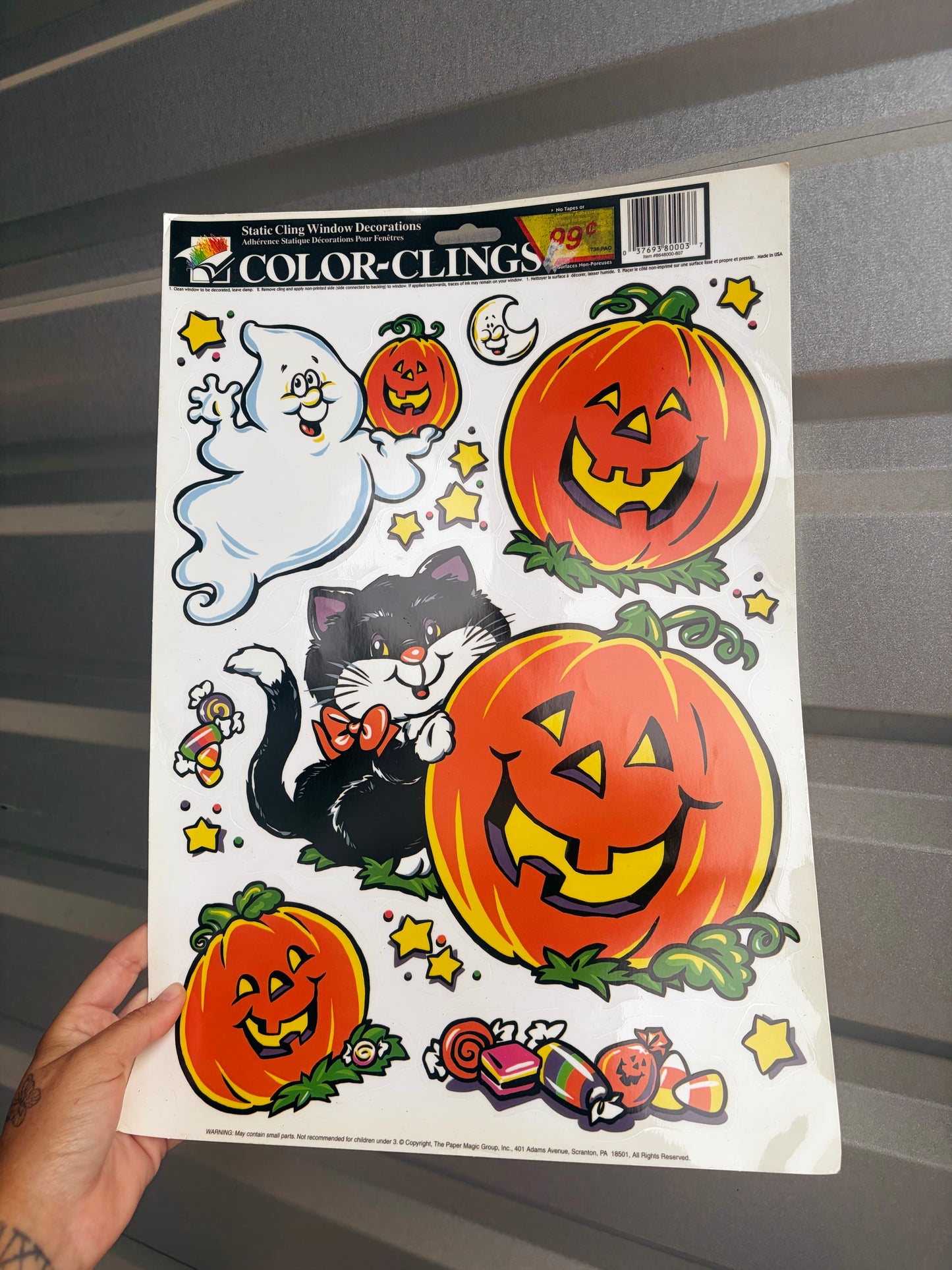 90’s rare vintage reusable window clings
