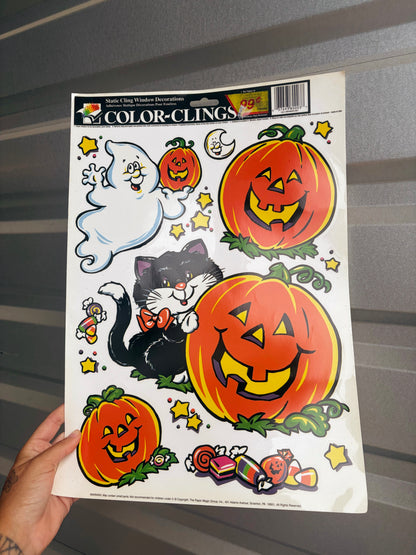 90’s rare vintage reusable window clings
