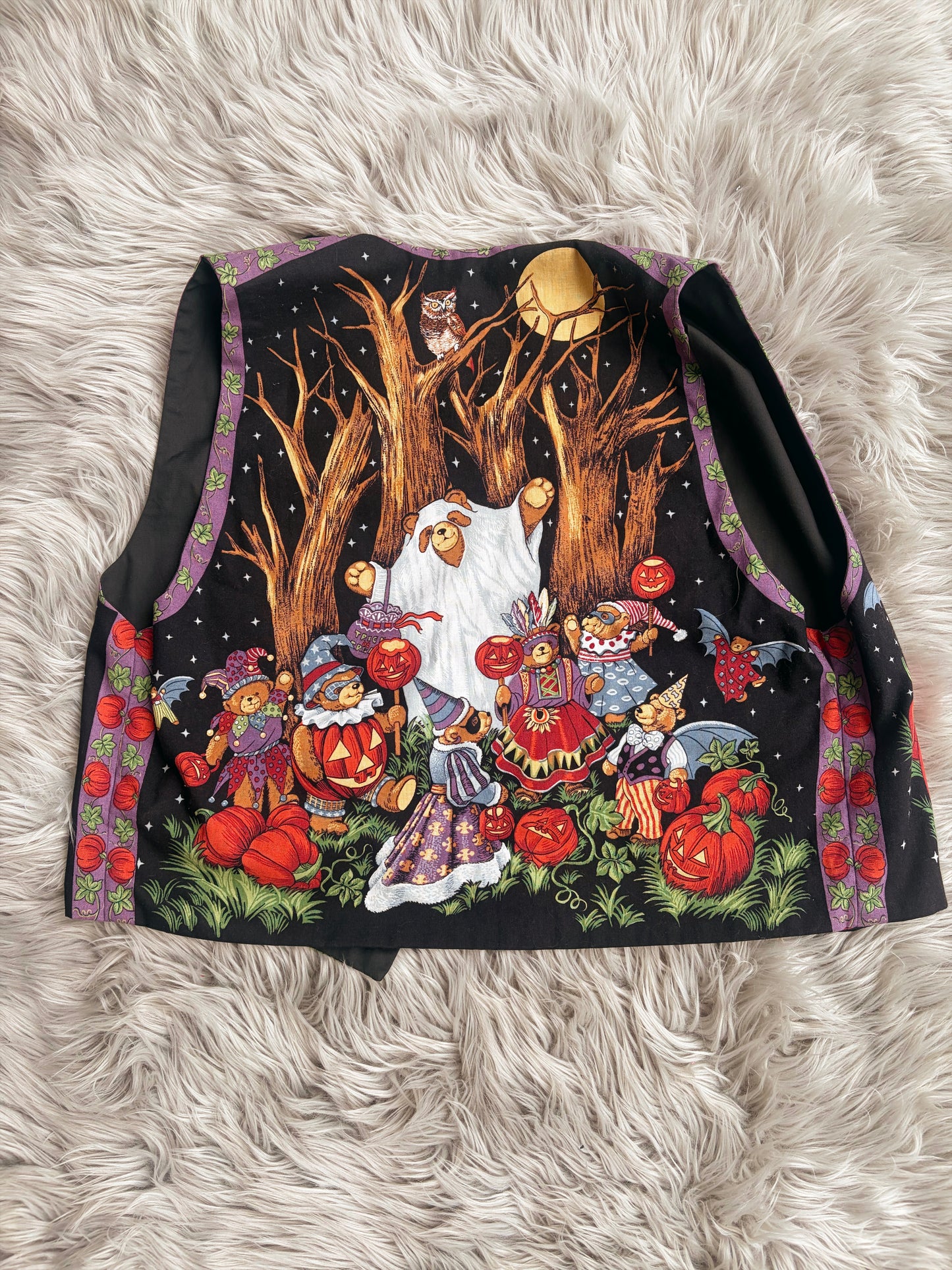 Vintage Halloween Bear Vest