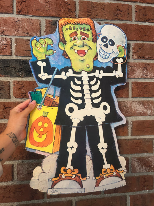 Die cut 1970’s double sided Frankenstein