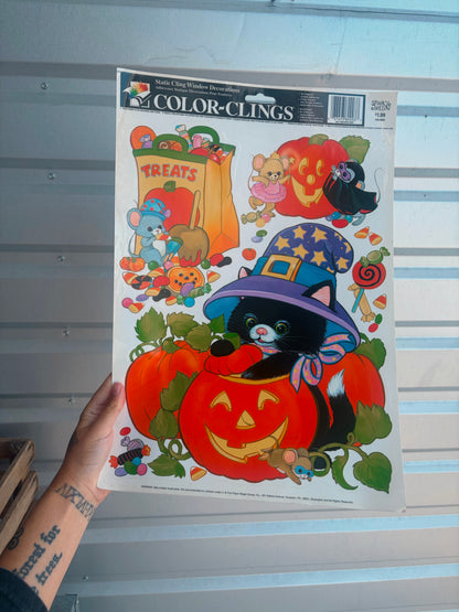 90’s rare vintage reusable window clings