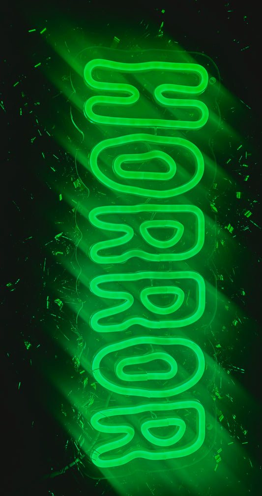 Horror Neon Green Light up sign