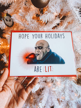 Uncle Fester Addams  Christmas card