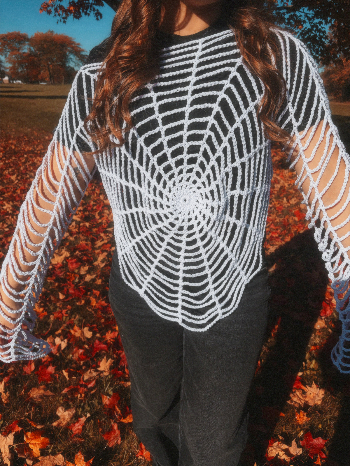 Crochet Spider Web top - motherhookers