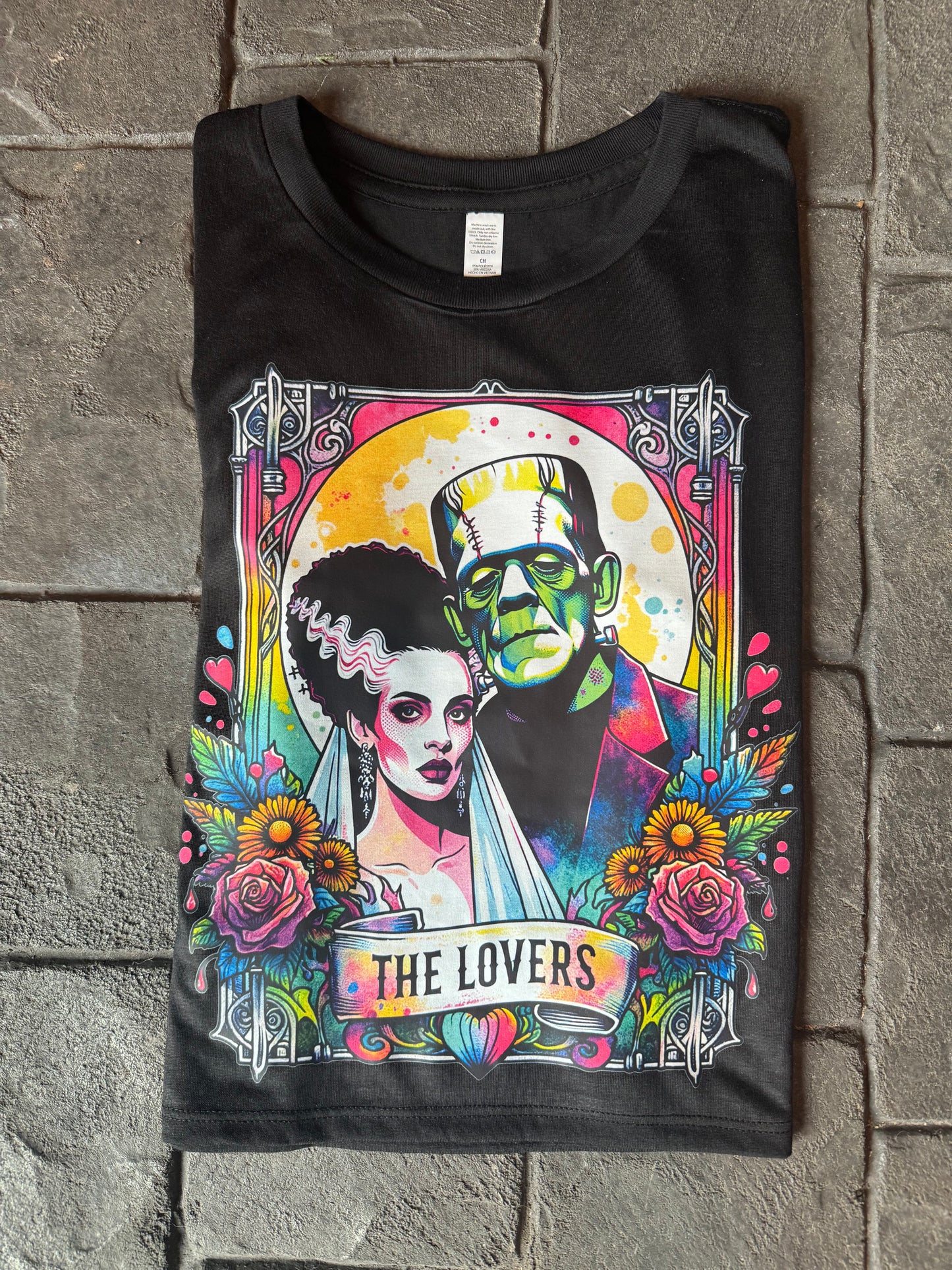 The Lovers rainbow tarot pullover, tee or crop