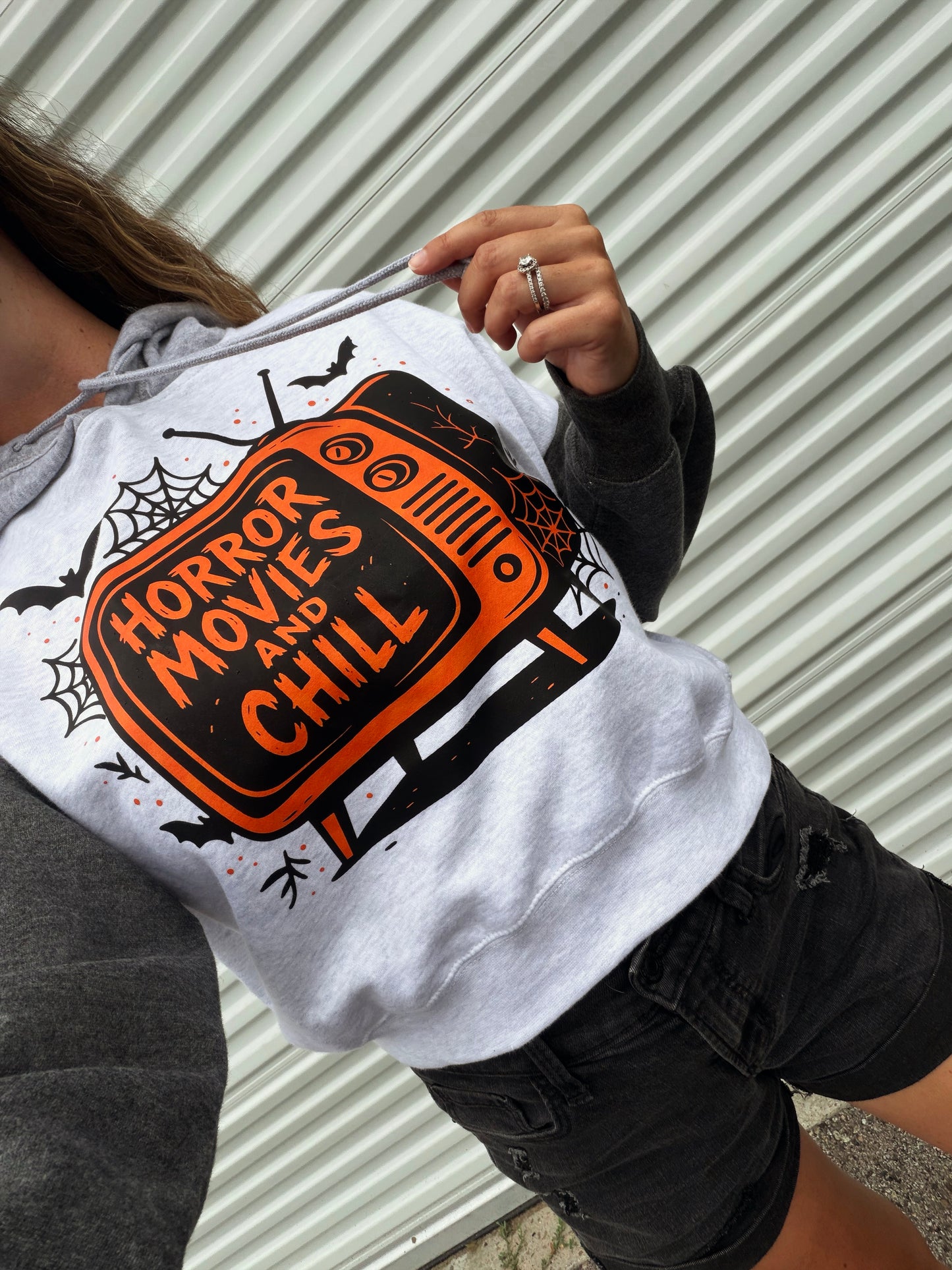 Horror Movies & Chill crop or full length hoodie