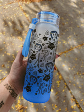 Coraline glass water bottle