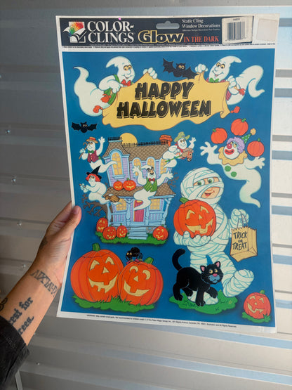90’s rare vintage reusable window clings