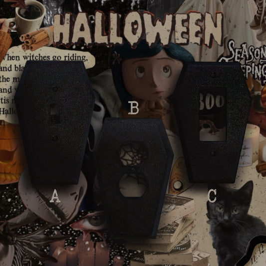 Coffin switch plates (3 different styles to choose from)