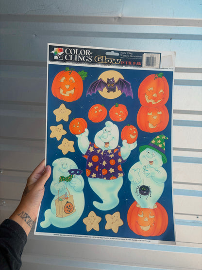 90’s rare vintage reusable window clings