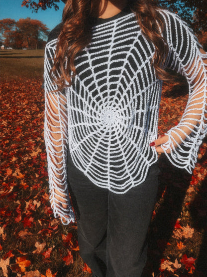 Crochet Spider Web top - motherhookers