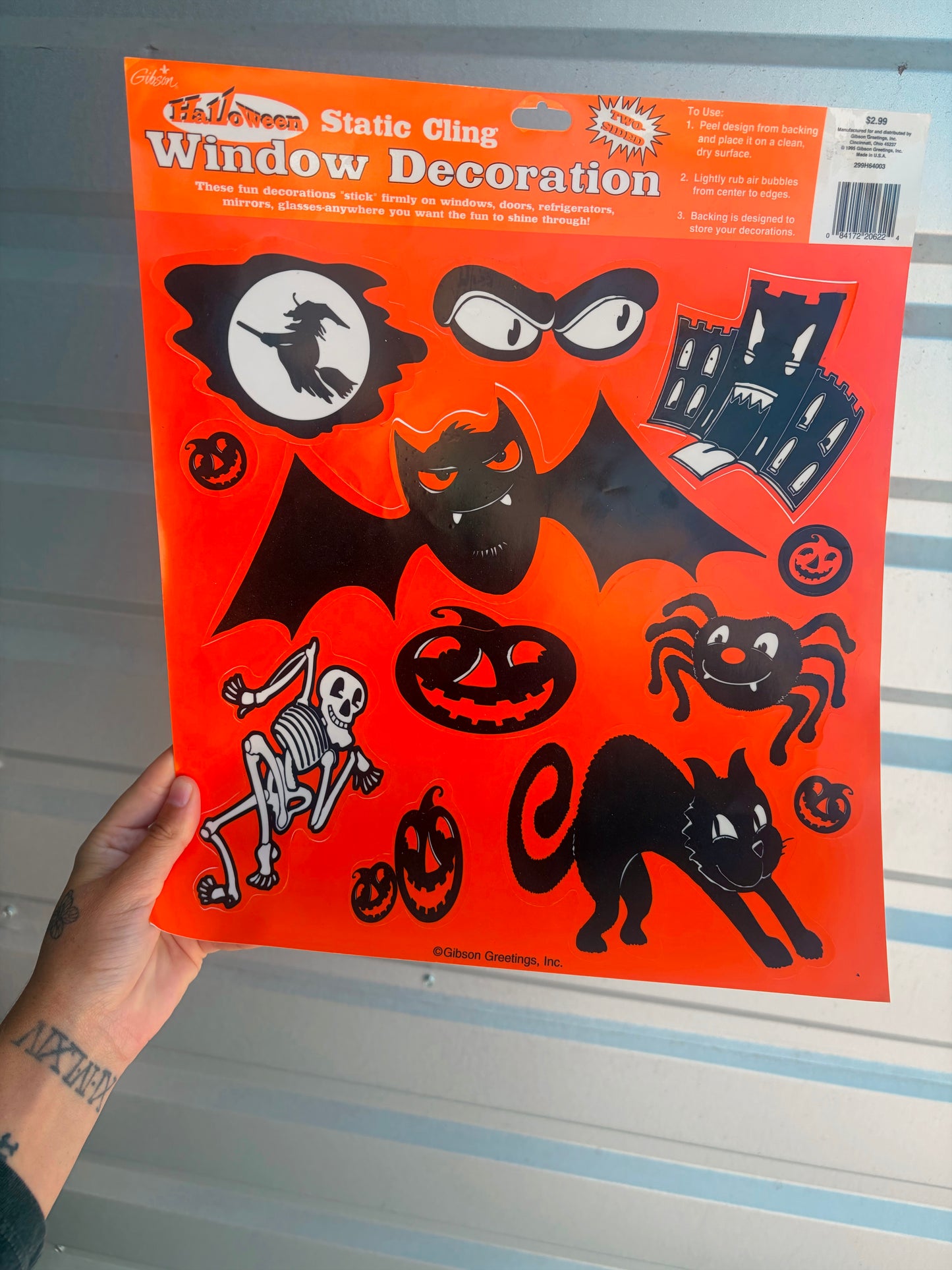 90’s rare vintage reusable window clings