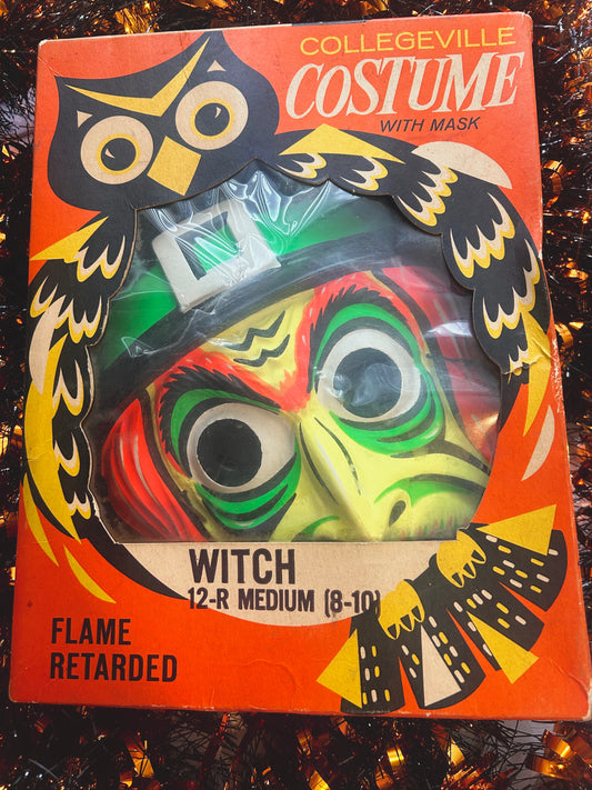 RARE 1970’s Collegeville witch mask