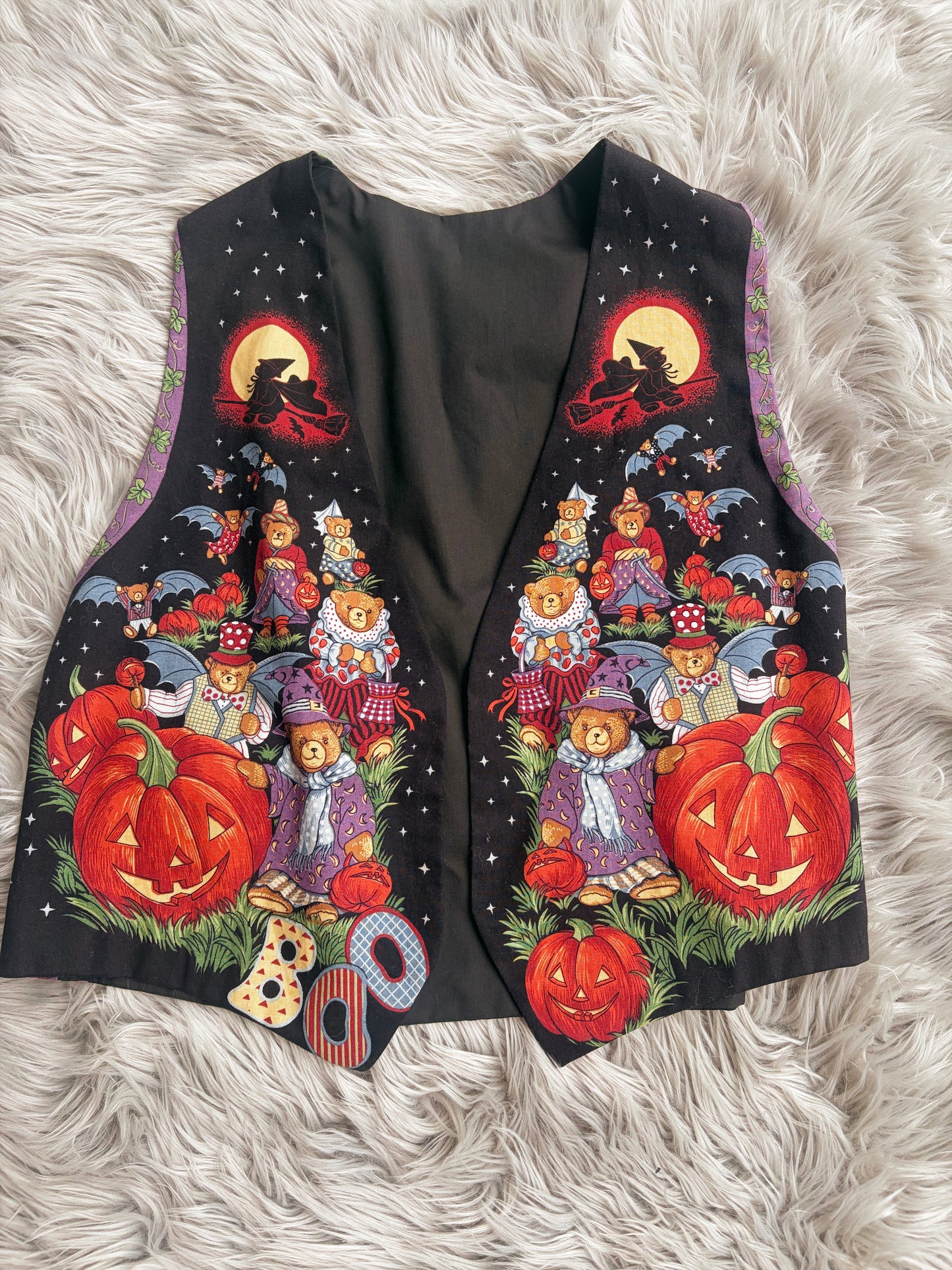 Vintage Halloween Bear Vest