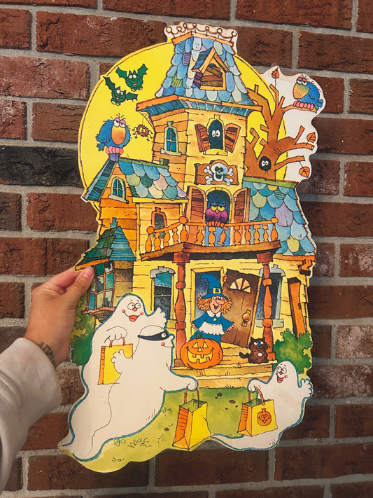 Haunted House Die cut 1970’s double sided