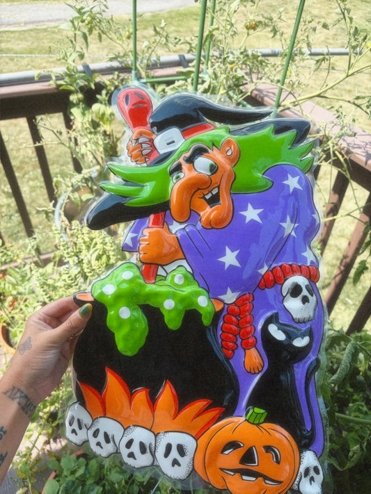 Vintage Halloween Vacuform 3D Molded Plastic Wall Decor
