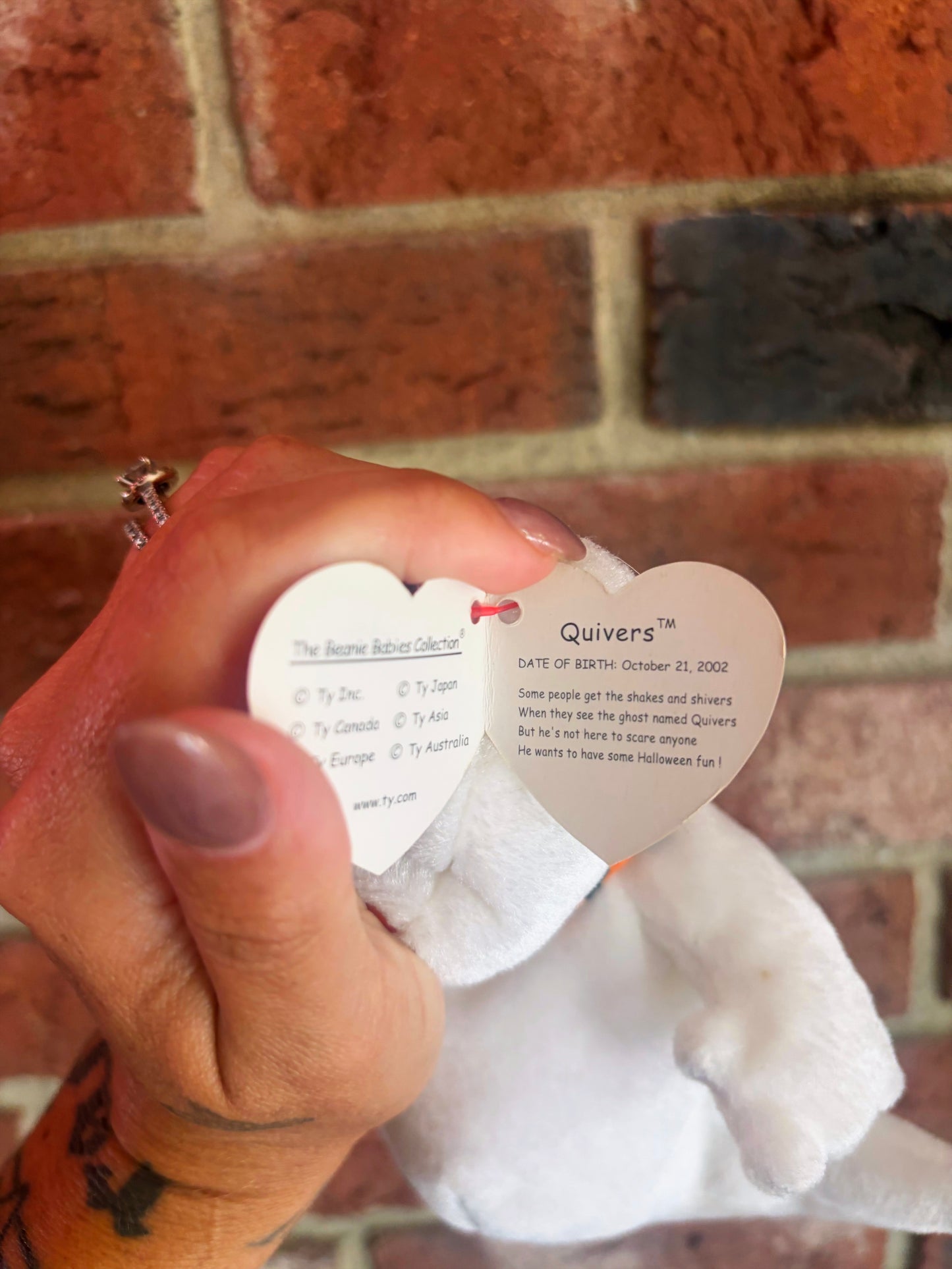 Quivers Ghost beanie baby 2003