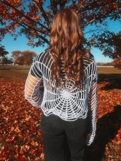 Crochet Spider Web top - motherhookers