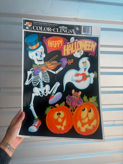 90’s rare vintage reusable window clings