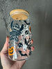 Skeleton Stitch Frosted Glass Tumbler