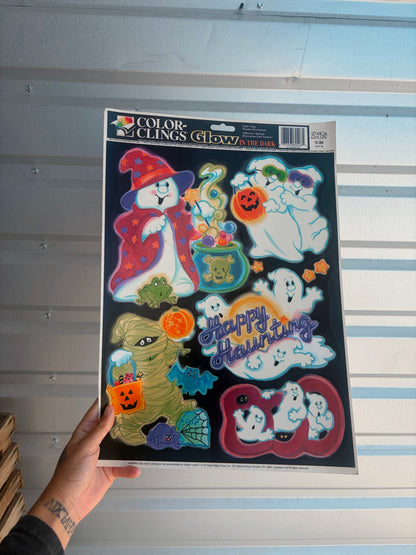 90’s rare vintage reusable window clings