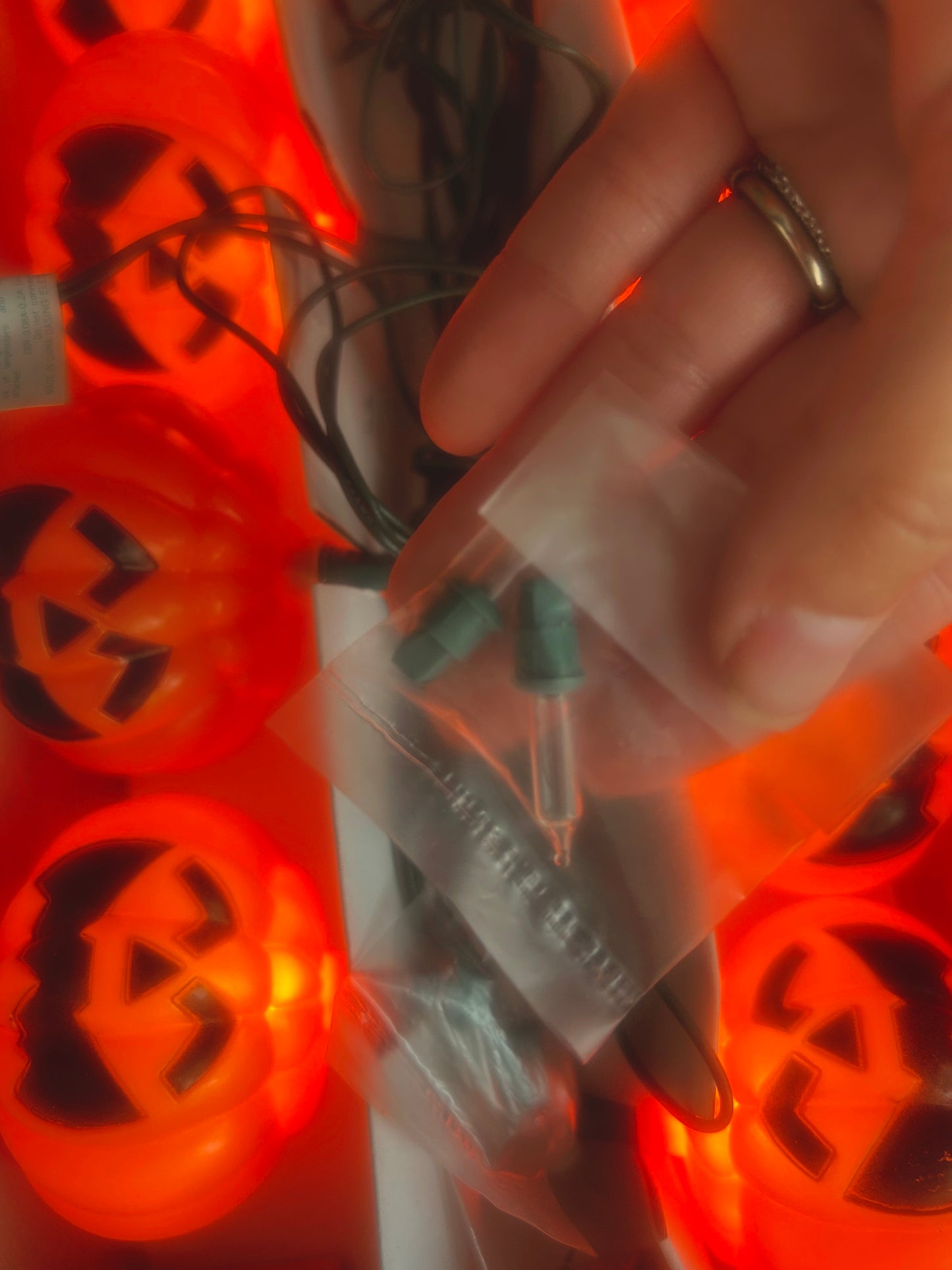90’s Jack O Lantern blow mold string lights