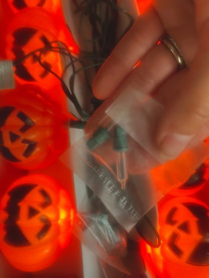 90’s Jack O Lantern blow mold string lights
