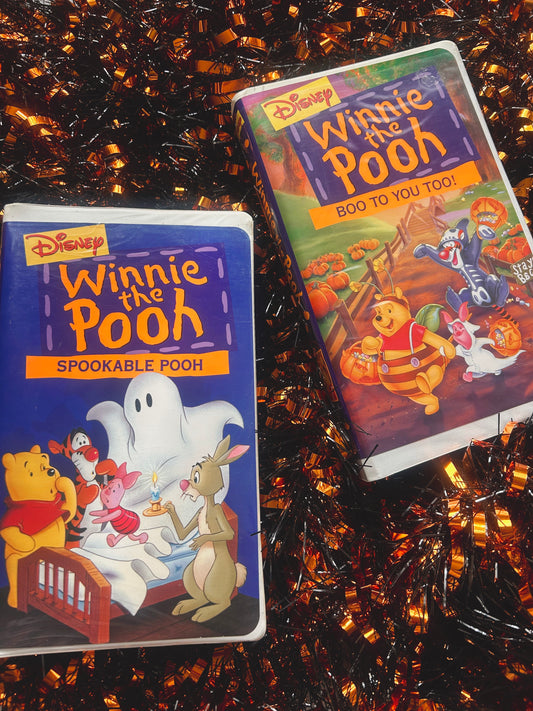 Winnie The Pooh Halloween VHS tapes (2)
