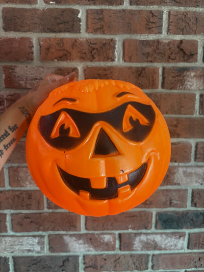 Masked Pumpkin / Masked Bandit vintage blow-mold jack-o’-lantern - 1960s