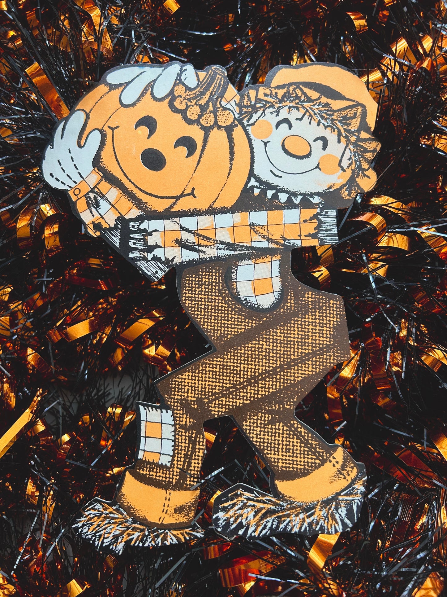 Scarecrow with pumpkin die cut