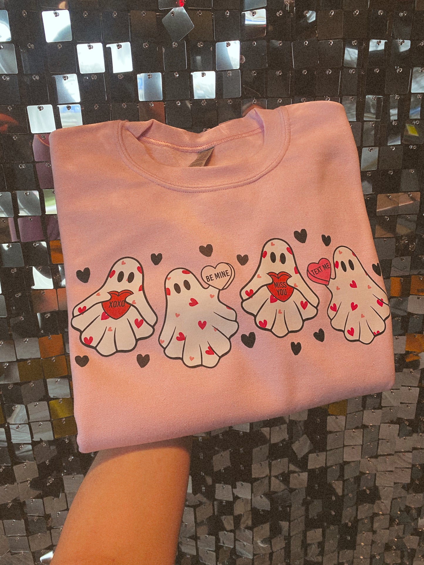 Candy heart ghosties Pullover/ tee