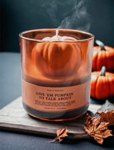 Give ‘Em pumpkin to talk about candle