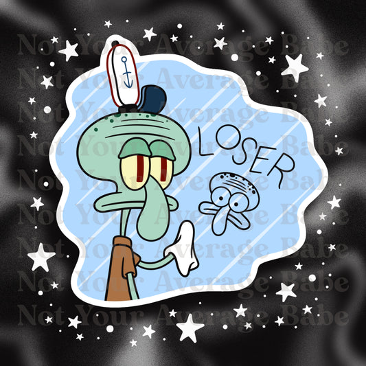 Squidward Loser sticker