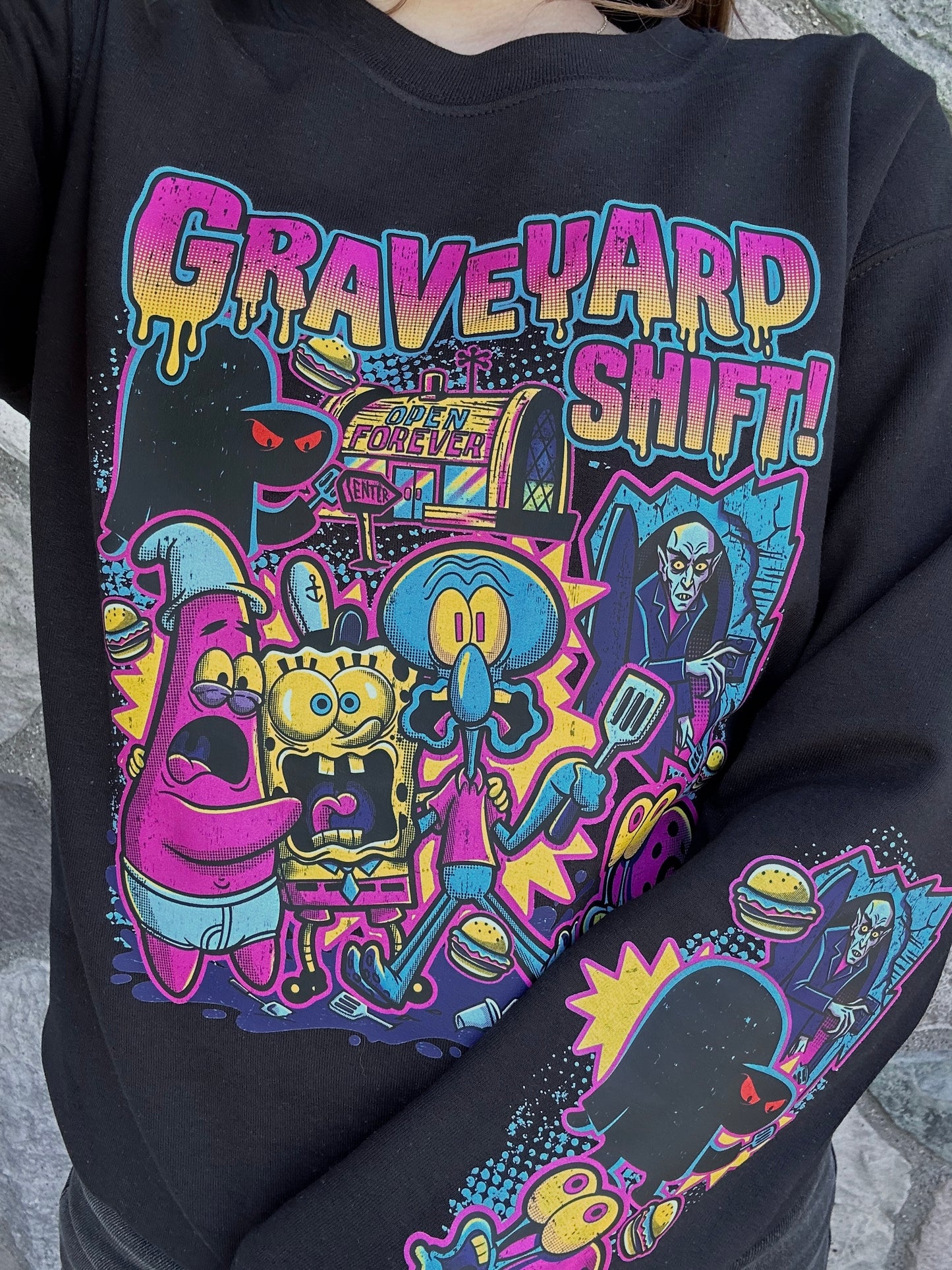 Graveyard shift (SpongeBob) - tee or pullover