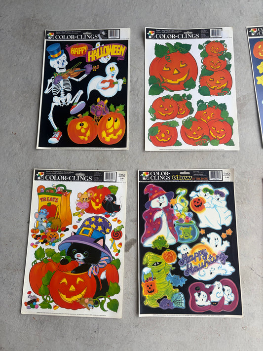 90’s rare vintage reusable window clings
