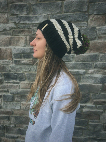 Beetlejuice slouch Beanie- Charlie & Luna Co
