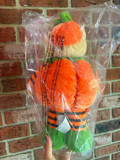 Avon Bear Plush Stuffed Toy Animal 13" Halloween Pumpkin Boo Jack-O-Lantern NIP