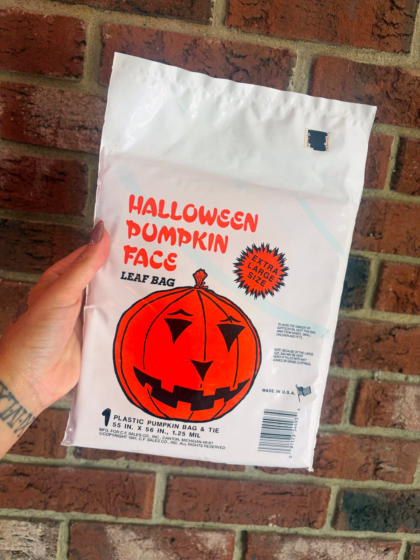 Pumpkin leaf bag - XL size 1991