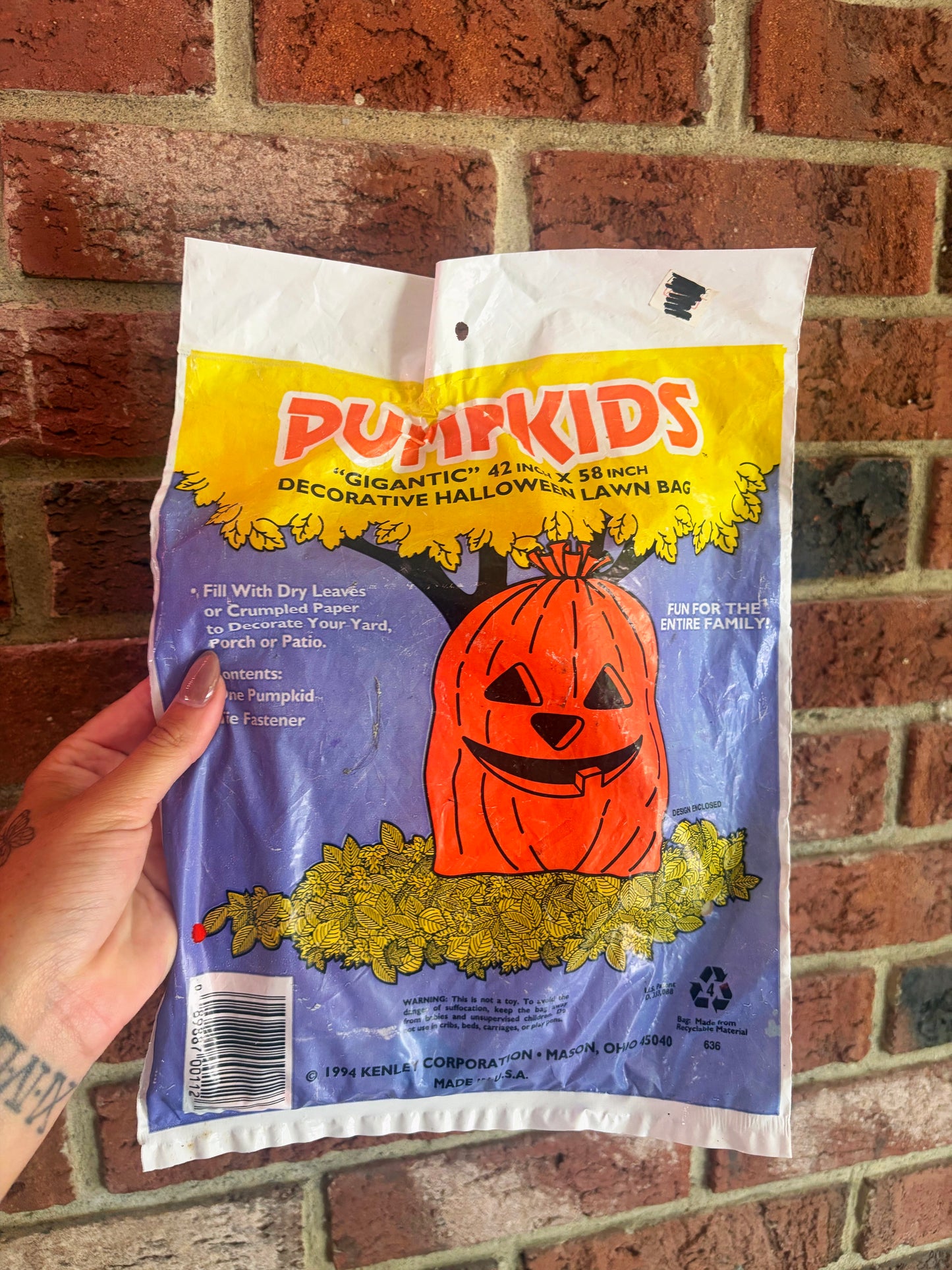 Pumpkin leaf bag - ‘gigantic ‘ 1994