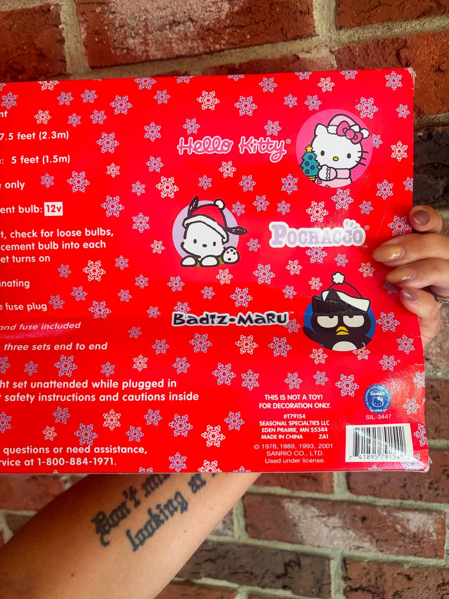 Vintage Hello Kitty Christmas lights 2001