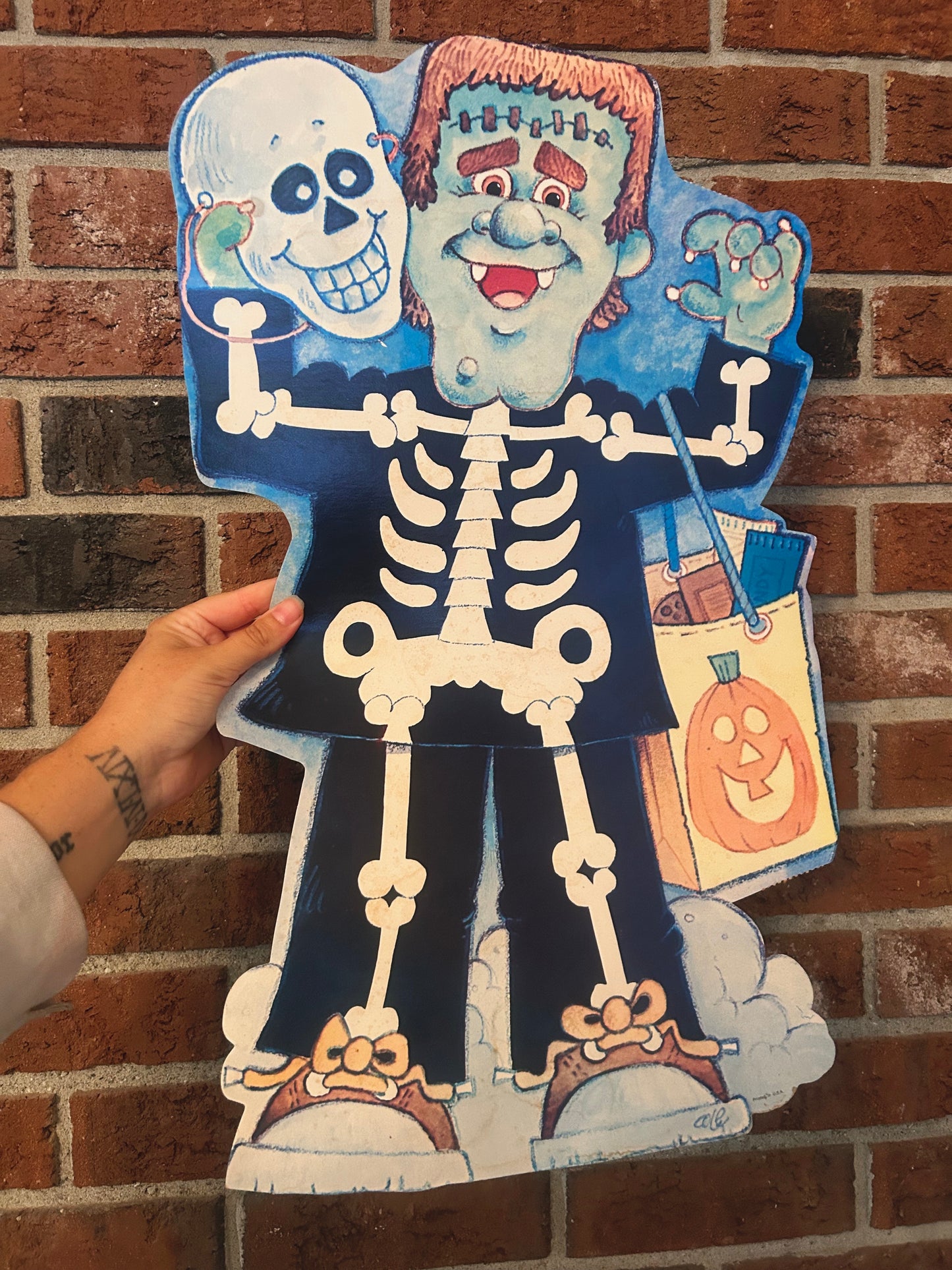 Die cut 1970’s double sided Frankenstein